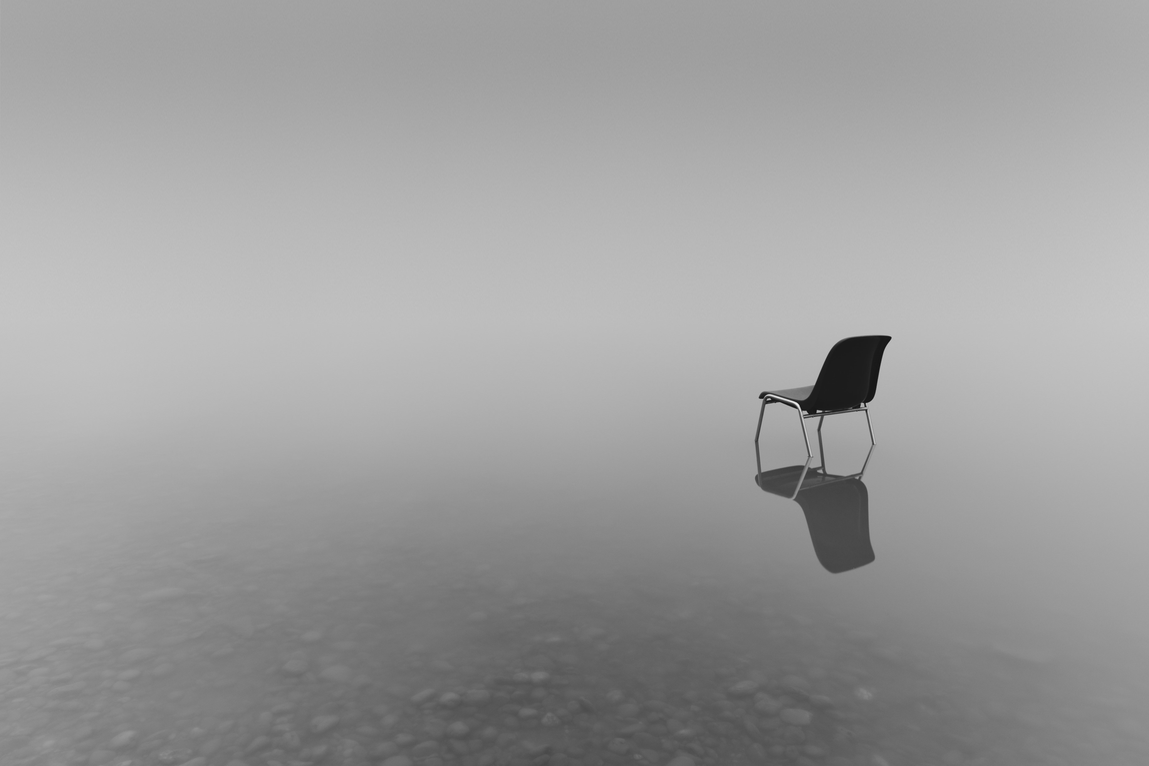 A chair in the water