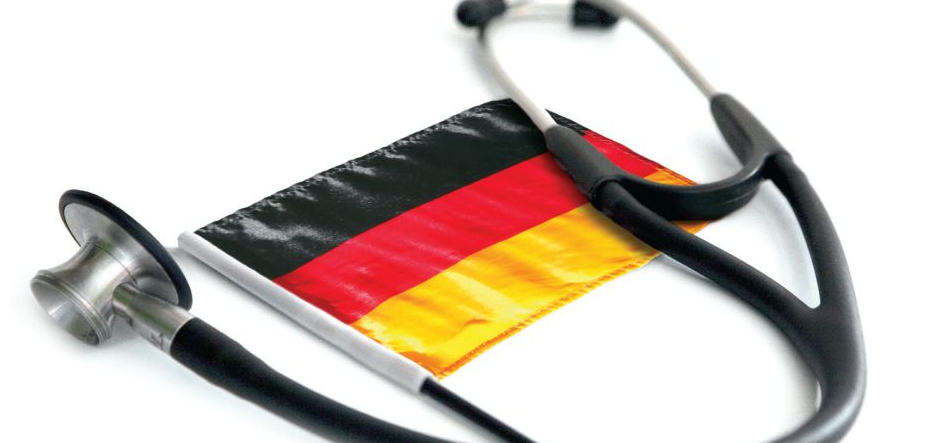 Germany flag with stethoscope